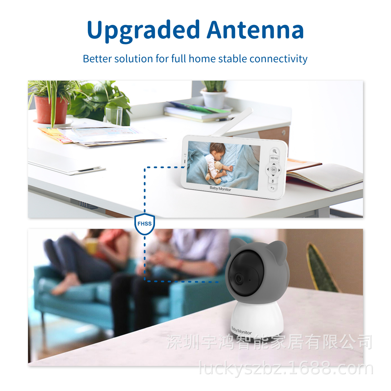 cross-border baby monitor high-definition wireless child monitor intelligent dual mode babymonitor monitor 5 inches