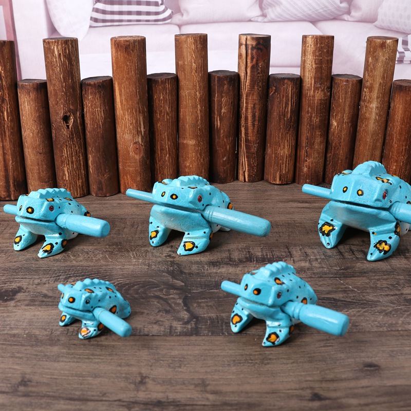 Thai Painted Wood Frog Thai Wood Carving Toad Handicrafts Home Decoration Wooden Crafts Scenic Area Gifts