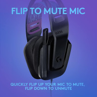 Logitech G335 Wired Gaming Headset, with Flip to Mute Microphone, 3.5mm Audio Jack, Memory Foam Earpads, Lightweight, Compatible with PC, PlayStation, Xbox, Nintendo Switch - Black Black Wired Headset