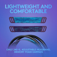 Logitech G335 Wired Gaming Headset, with Flip to Mute Microphone, 3.5mm Audio Jack, Memory Foam Earpads, Lightweight, Compatible with PC, PlayStation, Xbox, Nintendo Switch - Black Black Wired Headset
