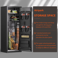 Atripark 10-12 Rifle Gun Safe, Gun Safes for Home Rifles and Pistols, Large Unassembled Rifle Safe with 2 Removeable Shelves, Quick Access Gun Cabinet with Digital Keypad