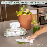 The Honest Company Clean Conscious Multi-Use Wipes | Hypoallergenic + Unscented for Sensitive Skin | Over 99% Water, Compostable, Plant Based, Baby Wipes | Geo Mood, 60 Count Geo Mood 60 Count (Pack of 1)