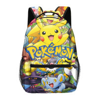 Cross border New Pikachu Full Print Backpack Large Capacity Backpack Baokemeng Primary and Secondary School Student Cartoon Book Bag