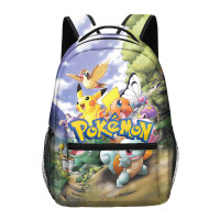 Cross border New Pikachu Full Print Backpack Large Capacity Backpack Baokemeng Primary and Secondary School Student Cartoon Book Bag