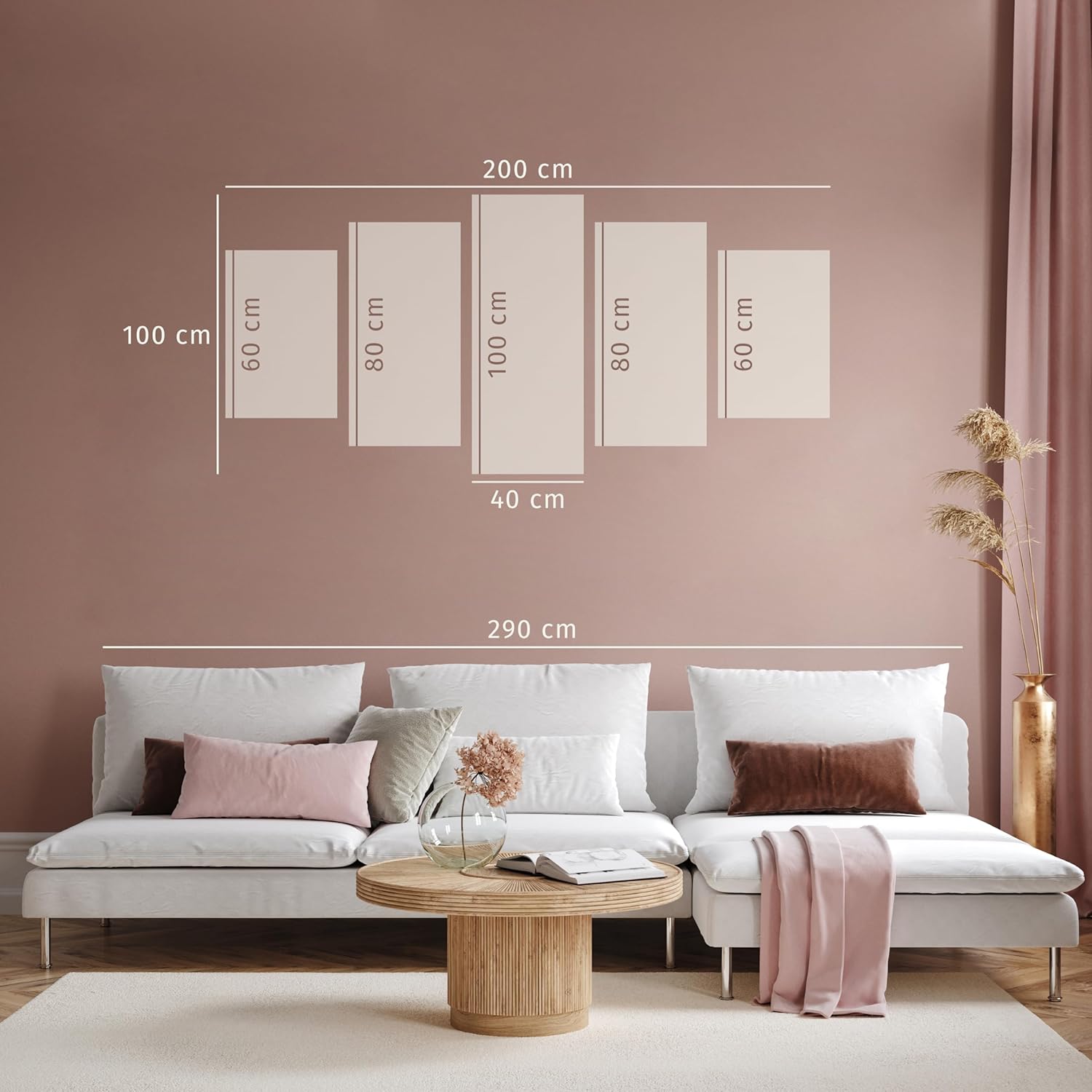 artgeist Canvas Wall Art Print Whisky Cigar Poker 80x40 in - 5pcs Home Decor Framed Stretched Picture Photo Painting Artwork Image Drinks Bar i-A-0101-b-n 80