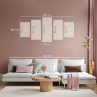 artgeist Canvas Wall Art Print Whisky Cigar Poker 80x40 in - 5pcs Home Decor Framed Stretched Picture Photo Painting Artwork Image Drinks Bar i-A-0101-b-n 80