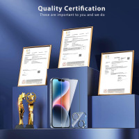 QHOHQ 3 Pack Screen Protector for iPhone 14 / iPhone 13 [6.1 Inch] with 3 Pack Tempered Glass Camera Lens Protector, Ultra HD, 9H Hardness,Case Friendly iPhone 13 6.1 Inch / iPhone 14 6.1 Inch Clear