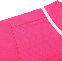 DEHANER Plain Blank Baseball Jerseys for Men Women Adult Hip Hop Hipster Button Down Shirts Sports Uniforms Outfits Small White Stripe-hot Pink Jersey