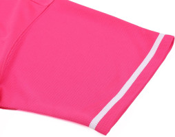DEHANER Plain Blank Baseball Jerseys for Men Women Adult Hip Hop Hipster Button Down Shirts Sports Uniforms Outfits Small White Stripe-hot Pink Jersey