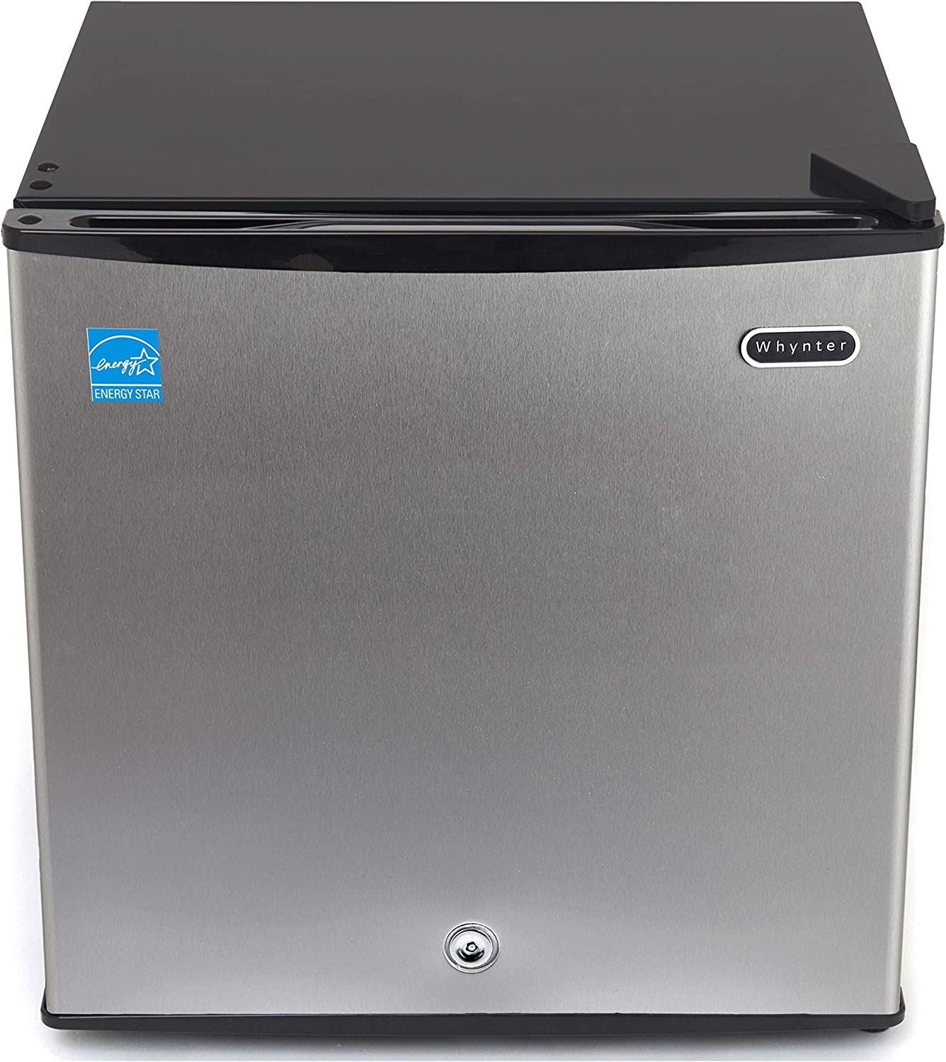 Whynter CUF-112SS Mini, 1.1 Cubic Foot Energy Star Rated Small Upright Freezer with Lock, Stainless Steel Stainless Steel -1.1 Cubic Feet Freezer