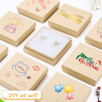 Jewelry Boxes, Cardboard Jewelry Gift Boxes, 40 Pack 3.5x3.5x1 Inch, Bulk Cotton Filled Small Jewelry Boxes with Lids for Necklace Ring Bracelet Earring Display Box (Brown) 40 Brown