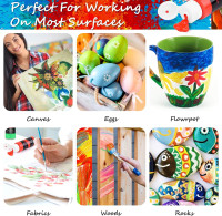 Caliart Acrylic Paint Set with 12 Brushes, 24 Colors (120ml, 4oz) Art Craft Paints for Artists Kids Students Beginners & Painters, Canvas Ceramic Wood Rock Painting Art Supplies Kit 4 Fl Oz (Pack of 24) Multicolor