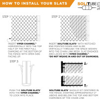 Slat Made in America Privacy Inserts for Chain-Link Fence, Double-Wall Vertical Bottom-Locking Slats with Wings for 6' Fence Height (White)