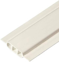 Slat Made in America Privacy Inserts for Chain-Link Fence, Double-Wall Vertical Bottom-Locking Slats with Wings for 6' Fence Height (White)