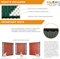 Slat Made in America Privacy Inserts for Chain-Link Fence, Double-Wall Vertical Bottom-Locking Slats with Wings for 6' Fence Height (White)