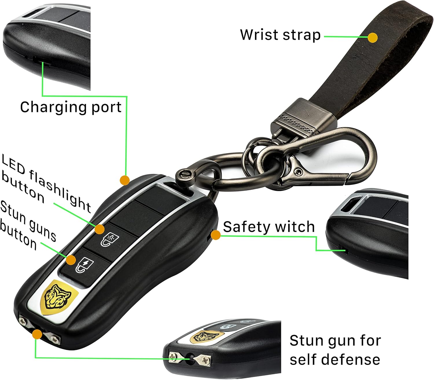 Rechargeable Stun Guns Self-Defense with LED Flashlight,Rechargeable Stun Gun for Woman COMBINATION SUIT 2