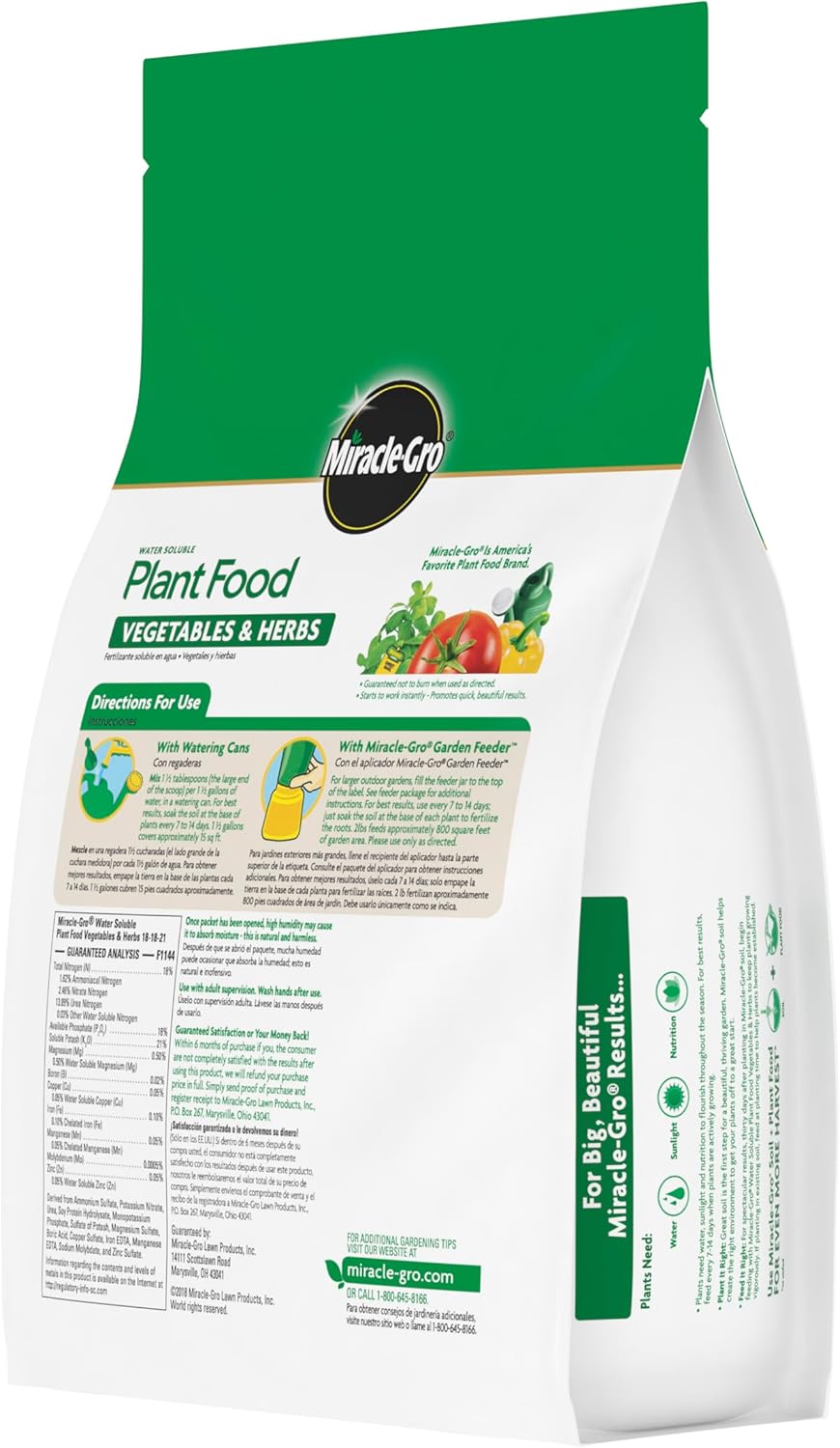 Miracle-Gro Water Soluble Plant Food Vegetables & Herbs 2 lb