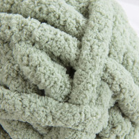 HOMBYS Sage Green Chunky Chenille Yarn for Crocheting, Bulky Thick Fluffy Yarn for Knitting,Super Bulky Chunky Yarn for Hand Knitting Blanket, Soft Plush, 8 Jumbo Pack (27 yds,8 oz Each Skein) Sage Green 8 Pack