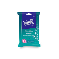 Tempo Debao Sanitary Wipe Small Bag 12 Pack Home Refreshing, Non Sticky, Alcohol Free, Mild, and Non irritating