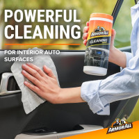 Armor All Interior Car Cleaning Wipes, 25 Count Canister, Powerful Cleaning for Dashboards, Vinyl, Clear Plastics, Carpet and Fabric 25 Count (Pack of 1)