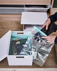 2 Sets of Ikea ISTAD Bags, Freezer Safe, Reusable Food Storage Bags and Household Storage Bags