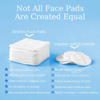 SHINO Natural Square Cotton Pads,100 Ps Biodegradable Pads, Makeup Remover Pads for Sensitive Skin - Beauty, Personal Care, Baby Care & Daily Cosmetics