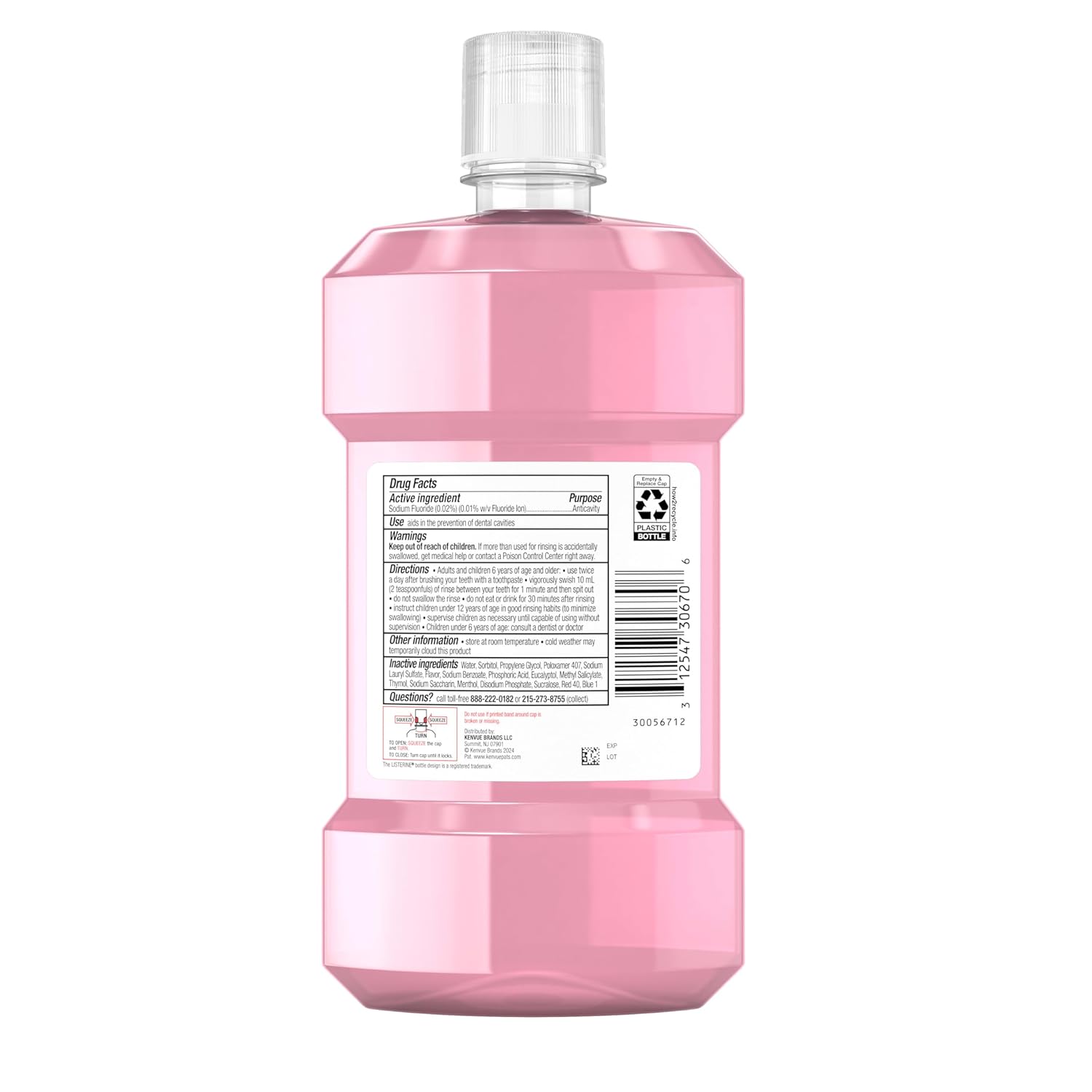 Listerine Total Care Alcohol-Free Anticavity Fluoride Mouthwash, 6 Benefit Oral Rinse to Help Kill 99% of Germs That Cause Bad Breath, Strengthen Enamel, Fresh Mint Flavor, 500 mL 16.9 Fl Oz (Pack of 1)