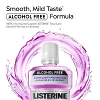 Listerine Total Care Alcohol-Free Anticavity Fluoride Mouthwash, 6 Benefit Oral Rinse to Help Kill 99% of Germs That Cause Bad Breath, Strengthen Enamel, Fresh Mint Flavor, 500 mL 16.9 Fl Oz (Pack of 1)