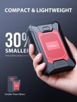YABER Car Battery Jump Starter 4000A Portable Car Jump Starter Pack (7.0L Gas/5.5L Diesel) 12V Jump Box Battery Jumper Starter Portable with Smart Safety Jumper Cables, LED Flashlight, Compact