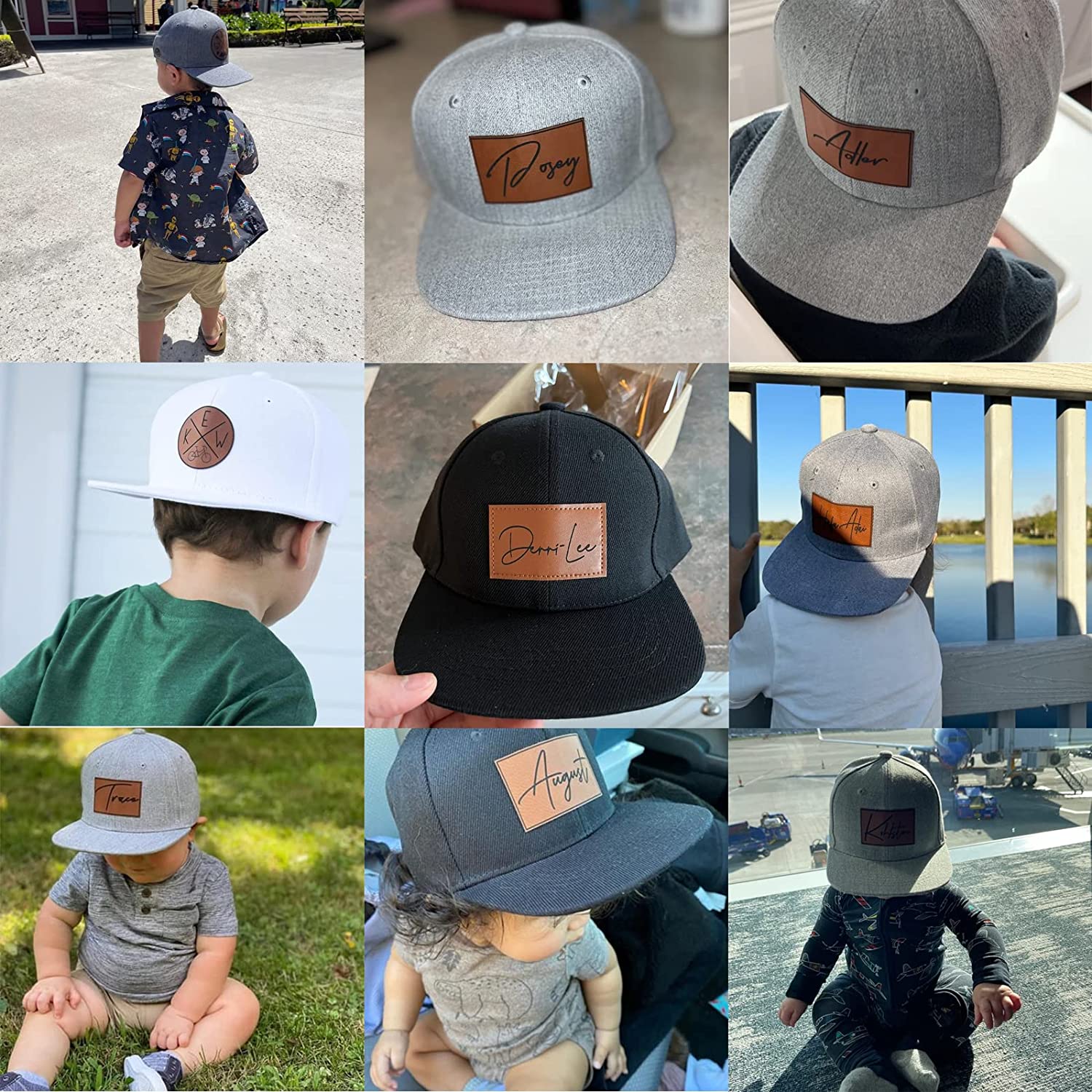 Personalized Baby Baseball Hat, Custom Toddler Hat Ball Hat Baby Boy Sun Hat Infant Baseball Cap Toddler Hats for Kids Black Small