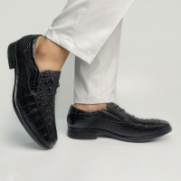 Mens Alligator Leather Loafer Moccasin Driving Boat Shoes Comfortable Crocodile Exotic Skin Slip-On Casual Dress Shoes 9 Slip-on Loafer-croc Hornback-black