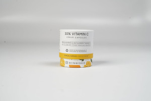 ULTRA POTENT 30% Vitamin C Serum for Face, Vitamin E Ferulic Acid Facial Glow Serums for Brightening, Dark Spots, Anti-Wrinkle, Anti-Aging, Unscented, 30 Capsules