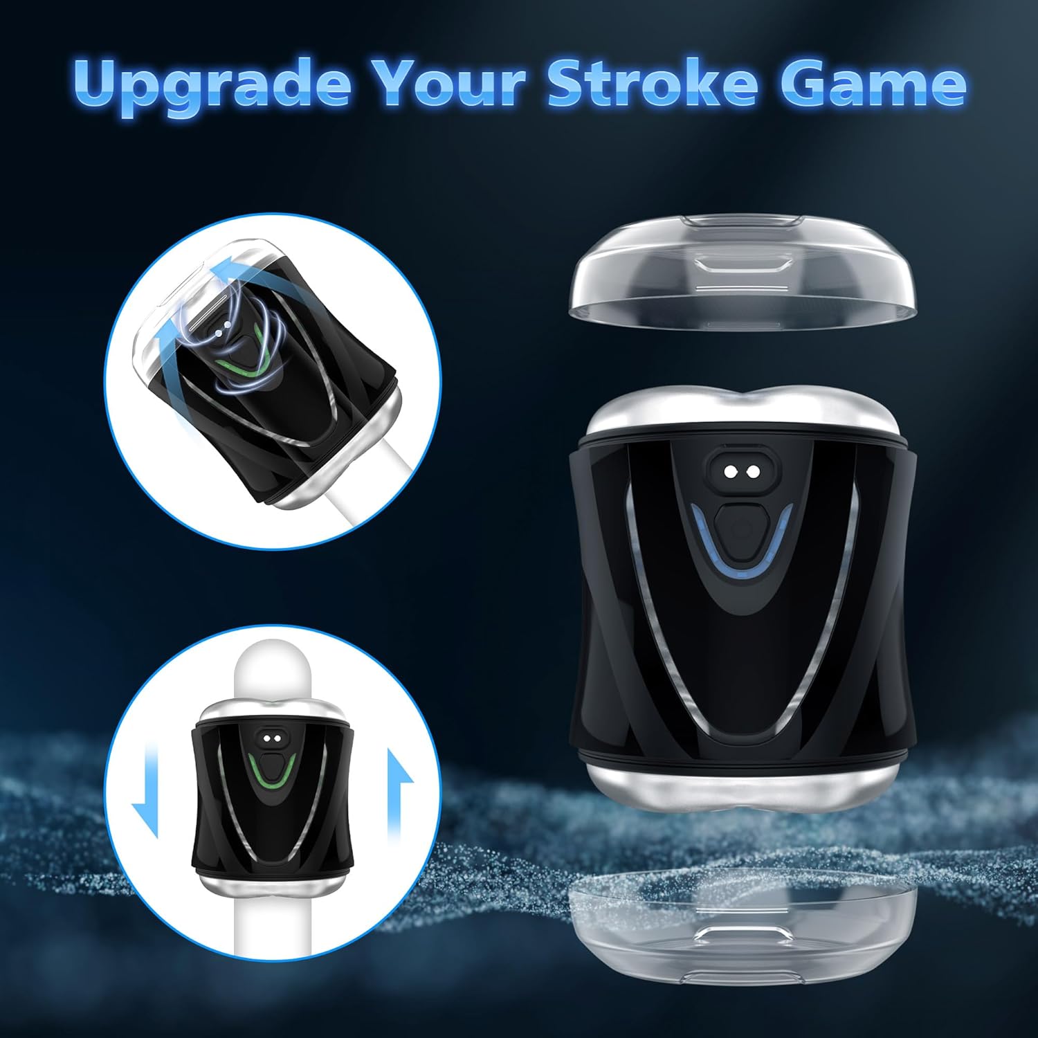 Vibrating Male Masturbator with 9 Vibrations, LUMODIA Male Sex Toys for Men, APP-Controlled Sex Toy Adult Toys Male Masturbators, Male Stroker Adult Toy, Adult Sex Toys & Games Black