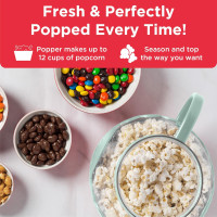Ecolution Patented Micro-Pop Microwave Popcorn Popper with Temperature Safe Glass, 3-in-1 Lid Measures Kernels and Melts Butter, Made Without BPA, Dishwasher Safe, 3-Quart, Aqua 3-Quart Family Size Aqua