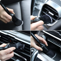 6pcs Car Detailing Brush Set-2pcs Boars Hair Car Detailing Brushes,2pcs Ultra Soft No Scratch Detailing Brush for Air Vent,Leather Seat 2pcs Detail Brushes car Detailing for Interior Exterior 6pcs car detailing brush set (AS PICTURES)