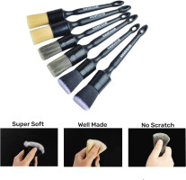 6pcs Car Detailing Brush Set-2pcs Boars Hair Car Detailing Brushes,2pcs Ultra Soft No Scratch Detailing Brush for Air Vent,Leather Seat 2pcs Detail Brushes car Detailing for Interior Exterior 6pcs car detailing brush set (AS PICTURES)