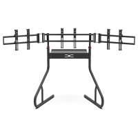Extreme Sim Racing Triple Screen Tv Stand Add-on Upgrade With Back Tray - Fits almost all Sim Racing Rigs in the Market - Suitable for TV sizes up to 3 x 37