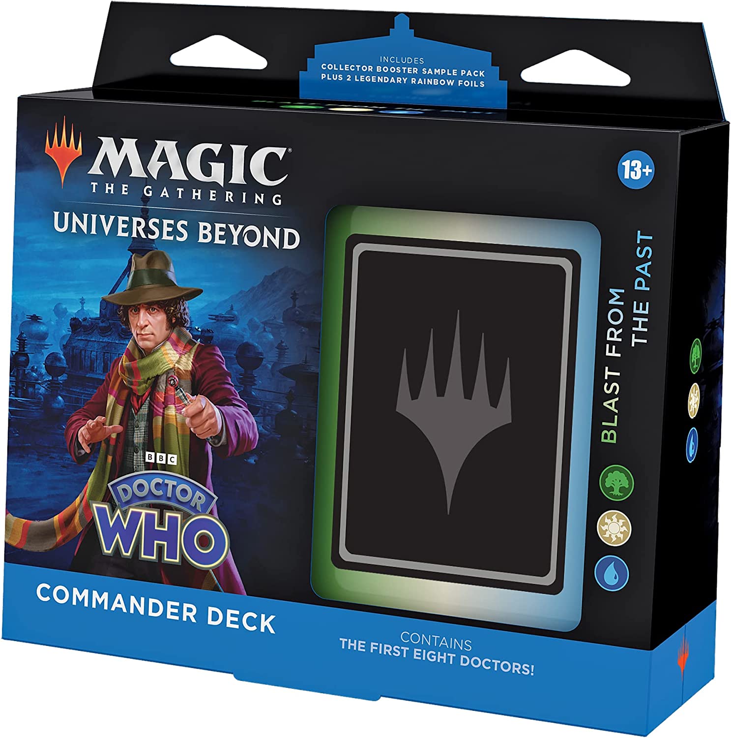 Magic The Gathering Doctor Who Commander Deck – Blast from The Past (100-Card Deck, 2-Card Collector Booster Sample Pack + Accessories)