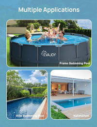 EVAJOY Sand Filter Pump, 2000GPH Swimming Pool Pump with 7-Way Valve, Dual Water Tanks, 25.9ft Power Cord for Easy Installation, Compatible with up to 8000 Gallon Above Ground Pools