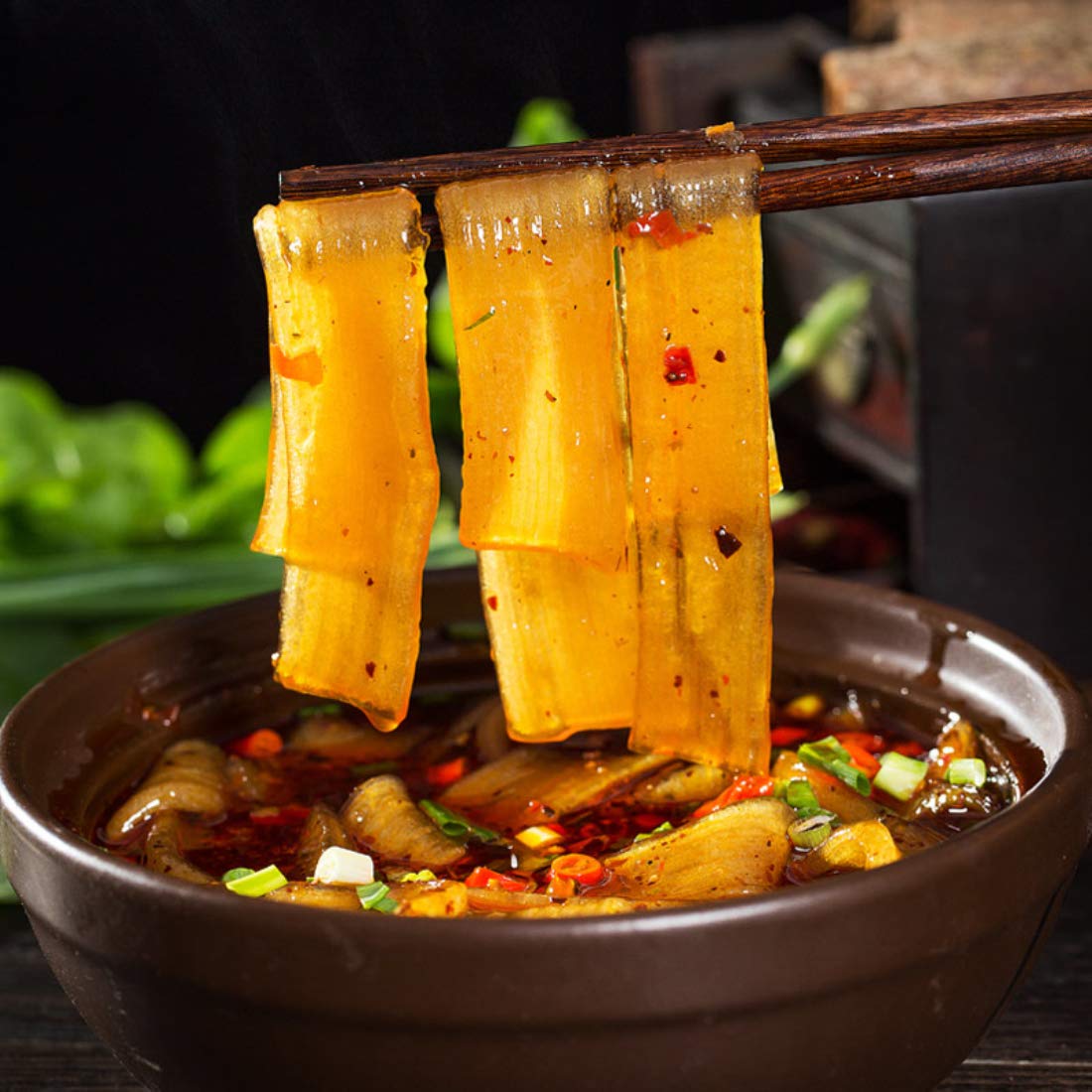 HelenOu666 Sichuan Specialty Hotpot Potato Wide Noodles Kuan Fen Tiao 四川火锅 川粉 宽粉 红薯粉丝 粉条 土豆粉 苕粉 火锅粉 食材