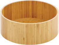 mDesign Lazy Susan Turntable Bamboo Spinner for Kitchen Cabinet, Pantry, Fridge, Cupboards, or Counter, Fully Rotating Organizer for Food, Spices, or Condiments, 11.5