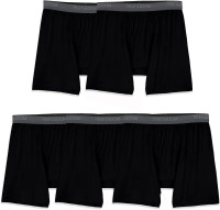 Fruit of the Loom Men's Micro Stretch Boxer Briefs, Designed to Move with You, Lightweight & Moisture Wicking Medium 5 Pack - Black