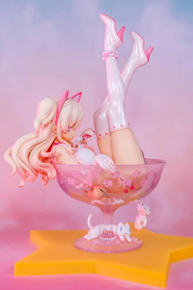 OneOneSay Anime Figure Wine Glass Girl 1/6 Chiyuru Removable Clothes Action Figure PVC Material Anime Character Models/Figurines Adult Dolls/Dolls/Toys/Collections 20CM/7.8inch