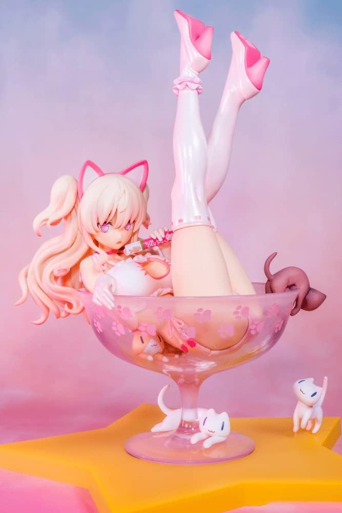 OneOneSay Anime Figure Wine Glass Girl 1/6 Chiyuru Removable Clothes Action Figure PVC Material Anime Character Models/Figurines Adult Dolls/Dolls/Toys/Collections 20CM/7.8inch