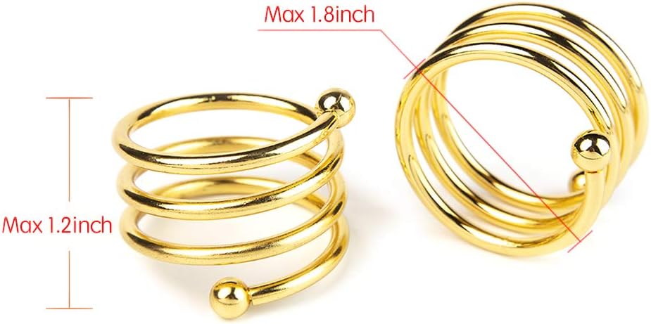 6Pcs Gold Napkin Rings Round Napkin Ring Set of 6 Napkin Holders for Cloth Napkins for Wedding, Thanksgiving, Fall Party, Valentines Day, Easter Table Decor. Ring-gold