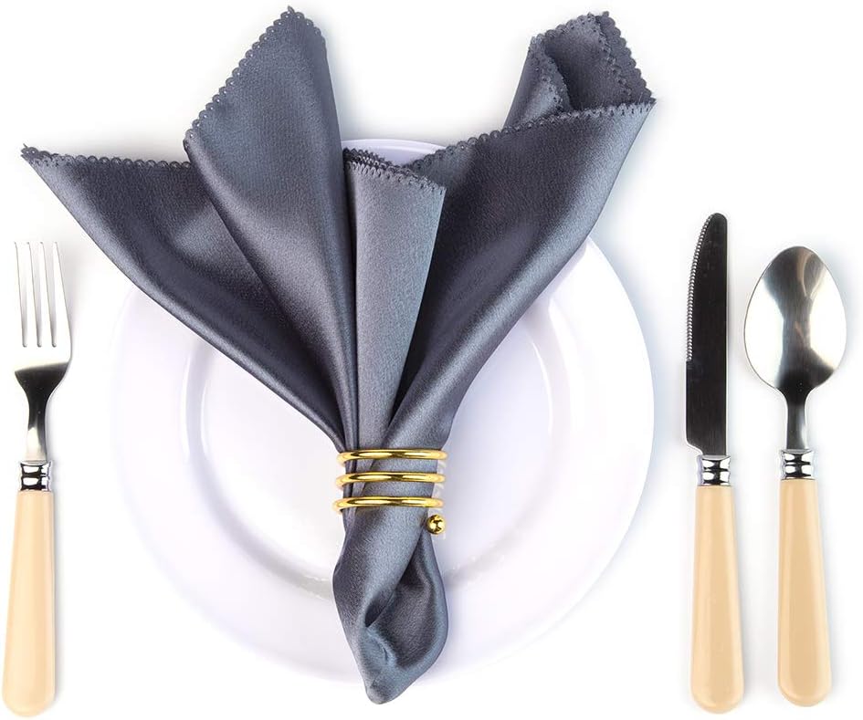 6Pcs Gold Napkin Rings Round Napkin Ring Set of 6 Napkin Holders for Cloth Napkins for Wedding, Thanksgiving, Fall Party, Valentines Day, Easter Table Decor. Ring-gold