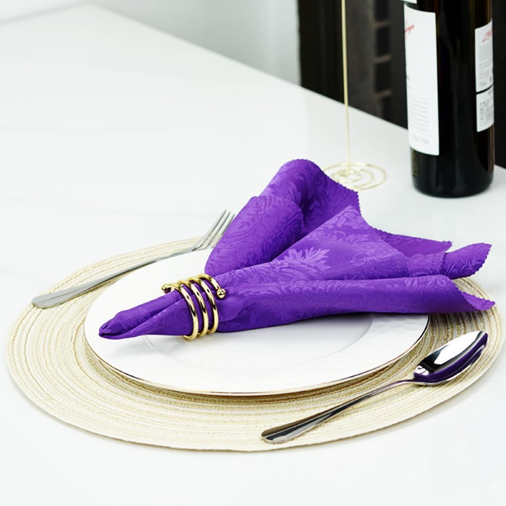 6Pcs Gold Napkin Rings Round Napkin Ring Set of 6 Napkin Holders for Cloth Napkins for Wedding, Thanksgiving, Fall Party, Valentines Day, Easter Table Decor. Ring-gold