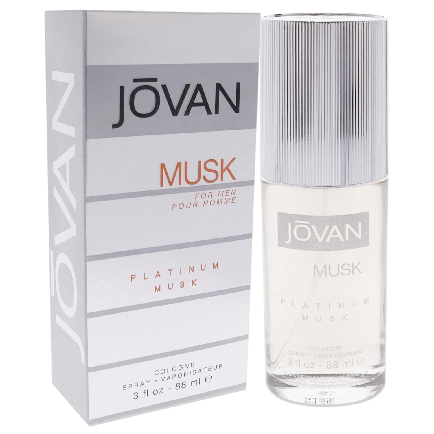 Jovan Jovan Platinum Musk Men EDC Spray 3 oz 3 Fl Oz (Pack of 1)