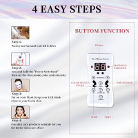 Laf Bktt Led Face Mask Light Therapy, Red-Light-Therapy for Face, 7 Colors Skin Care Mask for Face and Neck at Home