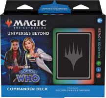 Magic The Gathering Doctor Who Commander Deck – Paradox Power (100-Card Deck, 2-Card Collector Booster Sample Pack + Accessories)